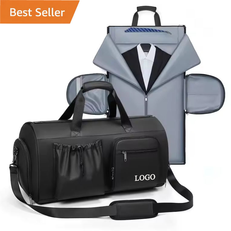 Leather Duffel High Quality Boarding Large Capacity Travel Bag Gym Bag Folding Backpack Travel Garment Duffle Bag