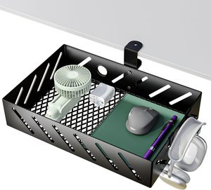 360 grados giratorio oculto debajo del escritorio abrazadera cajón de almacenamiento giratorio de 360 grados para el hogar Oficina escritorio y organizadores de cajones - Product Image 2
