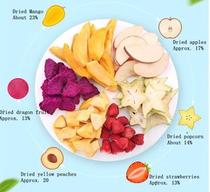 ผลไม้อบแห้งแบบผสมรสสมุนไพรอบแห้งกรอบกล่อง30กรัมแพ็ค40แพ็คเสาวรสหวานผง - Product Image 4