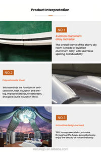 Lujo 2025 claro transparente burbuja casa tienda diseño moderno resistente a la intemperie aluminio PC Camping evento Fiesta cúpula para uso al aire libre - Product Image 3