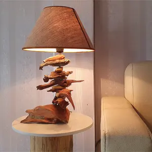 The Unique Rustic Wooden Table Lamp / Desk Lamp - Lamp for living room - Gift for friend - Home Decor