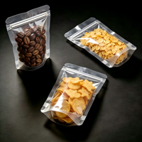 Sachets d'emballage en plastique transparents personnalisés avec fermeture éclair, de qualité alimentaire, pour le stockage de noix, biscuits et bonbons, avec logo personnalisé, vente en gros