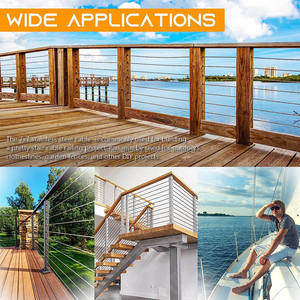 Cable de acero para barandilla de cubierta, cable de acero inoxidable T316 de 1000 pies, 7x7 hilos, con cortador - Product Image 6