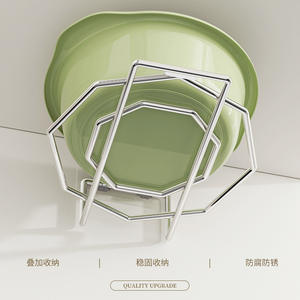 ชั้นวางของในห้องน้ำแบบติดผนังสแตนเลสทรงสี่เหลี่ยมมุมฉาก ทนทาน ไม่ต้องเจาะ - Product Image 1