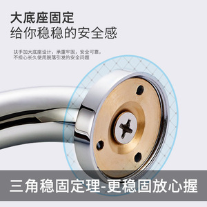 ราวจับกันลื่นในห้องน้ำ Anju Safety Grab Bar ทำจากทองแดงทั้งชิ้น สำหรับผู้สูงอายุและบ้านพักคนชรา - Product Image 4