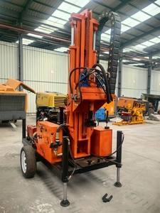 Foreuse de puits d'eau portable sur roues tractée KY200 avec pompe 220V, profondeur max. 200m, capacité de forage double usage, conçue pour les applications industrielles - Product Image 2