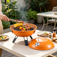 Vente Flash : Barbecue Coréen Moderne en Acier Haut de Gamme pour Camping et Pique-nique, Type Table, Petit, Portable et Pliant sur Chariot