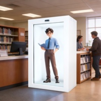 Vitrina LCD Transparente Interactiva de 43-98 Pulgadas con Pantalla Táctil Infrarroja |   Vitrina de Exhibición de Video Holográfico 3D 4K para Exposiciones Tecnológicas