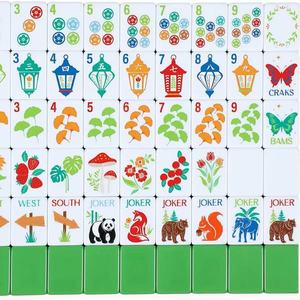 Nuevo Juego de Mahjong Americano Portátil con Diseño de Animales, Patas Plegables para 4 Jugadores, Entretenimiento Familiar - Product Image 1