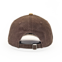 Gorra de béisbol de algodón 100% de 6 paneles con logotipo bordado 3D personalizado de dos colores ajustable de alta calidad