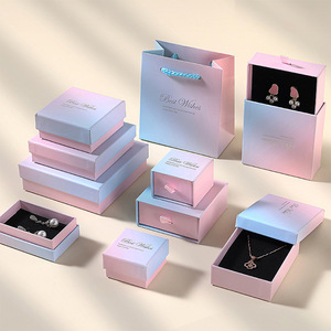 Boîte à bijoux en papier personnalisée, emballage pour bijoux, boîte cadeau pour collier, boîtes à bagues, emballage pour bijoux, boîte à bracelet - Product Image 1