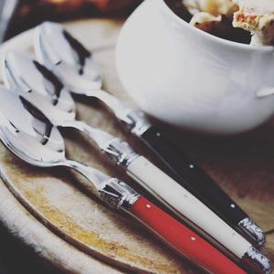 Ensemble de <span class=keywords><strong>couverts</strong></span> à poignée colorée en acier inoxydable, coutellerie <span class=keywords><strong>Laguiole</strong></span>, offre spéciale - Product Image 4