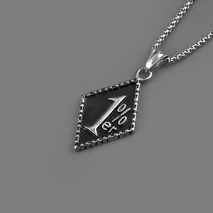 1% ER liontin baja Titanium & jimat perhiasan mode unik grosir kalung baja tahan karat koleksi satu persen - Product Image 5