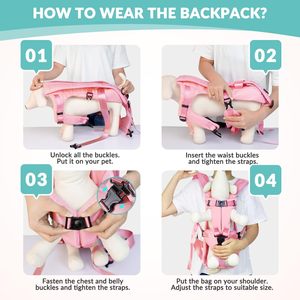 Mochila Porta Mascotas Ajustable y Moderna para Perros, con Acolchado Suave, Reflectante e Impermeable, para Perros Pequeños/Medianos - Product Image 3
