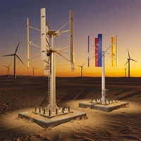 Fabricantes de Aerogeneradores Suministran Aerogeneradores de Alta Potencia para Proyectos de Ingeniería, 100kw, Diámetro del Rotor de 9.5m, Altura de 11m, 5 Aspas de Aleación de Aluminio