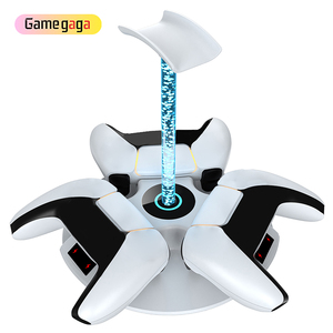 Support de charge pour manettes 3 en 1 X YZC-600 avec lumière RGB, support pour casque et station de charge double pour manettes avec voyant lumineux - Product Image 3