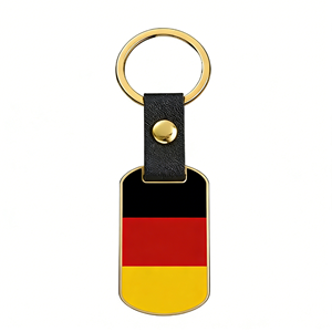 Llavero de Metal de Acero Inoxidable con Anillo de Cuero PU, Color Dorado, Plateado y Negro, con Logotipo Impreso con Láser de 50*28mm, Venta al Por Mayor de Moda - Product Image 4