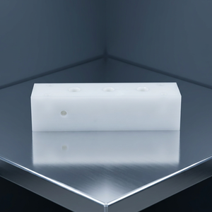 High Precision Custom CNC Machined White POM Plastic <b>Mounting</b> Jig Fixture <b>Block</b> Parts OEM ODM Wholesale Made in Vietnam - Product Image 1