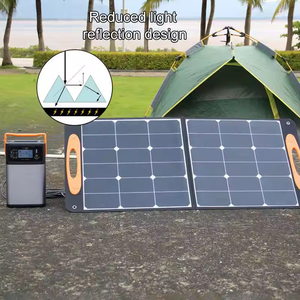 Chargeur de cellule <span class=keywords><strong>solaire</strong></span> 100W avec sorties USB <span class=keywords><strong>Panneau</strong></span> <span class=keywords><strong>solaire</strong></span> pliable portable pour centrale électrique 240/300/500/1000/1500w <span class=keywords><strong>Camping</strong></span> Usage domestique - Product Image 1