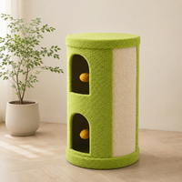 Arbre à chat avec poteau à gratter en sisal, double niche pour chat, perchoir en peluche, mobilier d'intérieur pour chat, centre d'activités, vente en gros OEM