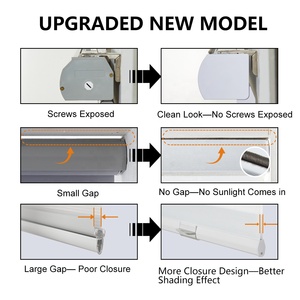 Miễn Phí-Stop Đôi con lăn Shades Jacquard vải ngày và đêm Zebra Con lăn rèm, không dây nhôm cửa sổ Zebra Shades - Product Image 2