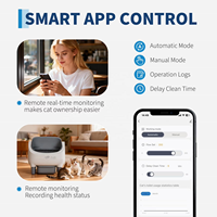 Litière automatique autonettoyante pour chat AFP Ultra Quiet Safety, avec application et contrôle WiFi, ouverture supérieure, toilette intelligente pour un confort optimal
