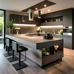 Fabricación Personalizada de Muebles de Cocina Modulares de Alta Calidad, Isla de Cocina, Gabinetes de Madera Sólida, Gabinetes de Cocina Modernos - Product Image 1