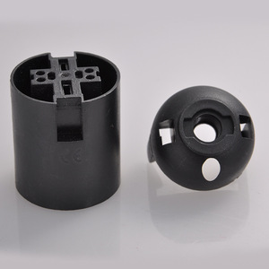 Nhà Máy Outlet đen trắng <span class=keywords><strong>E27</strong></span> giữ đèn AC85-265V chiếu sáng phần PC ổ cắm cho bóng đèn bảng đèn trần - Product Image 2