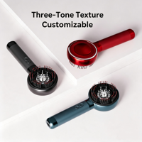 Brosse de massage du cuir chevelu à lumière rouge EMS, peigne électrique à batterie au lithium pour soins capillaires, appareil de massage de la tête portable, OEM ODM