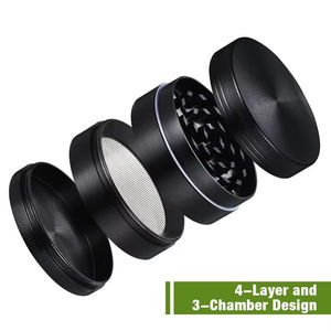 Broyeurs de tabac à herbes en aluminium à 4 couches 40mm pour fumer Accessoires pour tuyaux de coupe de tabac en métal Pipes à tabac Moulins à herbes - Product Image 3