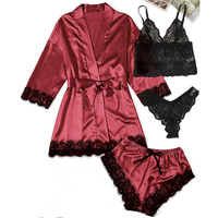 Women Girl Night Dress Nightgown and Panty Lace Sexy Lingerie Lingerie Set