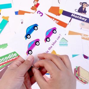 100 Tarjetas de Memoria Flash para Niños Pequeños con Números, Animales, Frutas, Letras y Palabras Visuales para Jardín de Infancia - Product Image 3