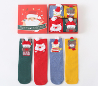 Nouvelles Chaussettes de Noël pour Femmes, Modèle Hiver, à Motifs Dessin Animé, Tricotées, Écologiques, Respirantes, Colorées et Amusantes