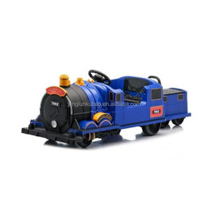 Trenino in Plastica con Rimorchio per Bambini, Adatto per Età 3-8 Anni, Giocattolo Elettrico da Cavalcare - Product Image 2
