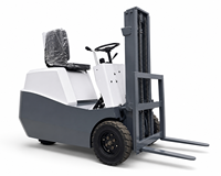 Chariot élévateur électrique à trois roues avec contrôleur Curtis, batterie au plomb-acide, chariot élévateur pour opérations en entrepôt à allées étroites, CE