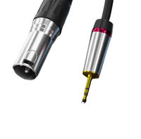 Câble audio de connecteur mâle 3.5mm à XLR pour la connexion à l'équipement audio de la console de mixage de la carte son