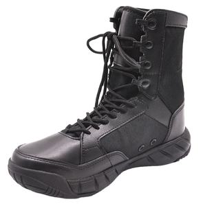 Botas de Combate TSB01 Definite de Verano, Ligeras, Color Marrón Oscuro, Cuero Vacuno, Botas de Combate Transpirables de Gamuza Negra, Botas Tácticas - Product Image 1