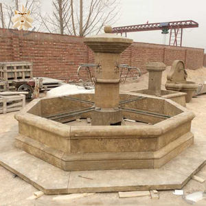Fontaine en pierre de style français en marbre jaune antique jardin extérieur utilisé fontaines d'eau en marbre <span class=keywords><strong>NTMF</strong></span>-A190S - Product Image 2