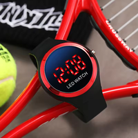 Jam tangan Digital LED untuk pelajar mode 2025 jam tangan olahraga bulat untuk anak laki-laki dan perempuan jam tangan elektronik keren