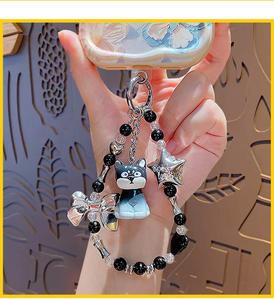 Creative Cartoon Wangwang Family Cute Pet Chain Keychain Car Keychain Gift Cute Bag Pendant Buckle - Product Image 2