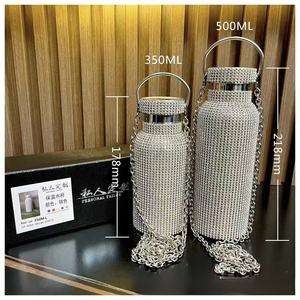 Vaso Aislado Ecológico de Acero Inoxidable Decorado con Diamantes de Imitación de Lujo, Botella de Agua Brillante con Diamantes, Taza de Viaje Portátil 12-24 - Product Image 3