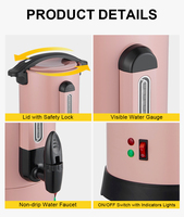 Urne à café électrique en acier inoxydable de qualité supérieure, durable, avec contrôle de température, anti-chauffe à sec, pour banquets et événements.