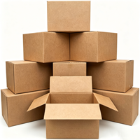 Cajas de Envío de Cartón Corrugado Kraft de Tamaño Personalizado, Cajas de Cartón Corrugado Marrón para Envíos y Mudanzas, Cajas de Cartón Corrugado para Embalaje