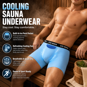 Caleçon Boxer Minimaliste Haut de Gamme à Poche Secrète, Sous-vêtement Rafraîchissant Standard pour Sauna, Écologique et Doux - Product Image 1