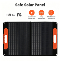 低价便携式 100W 单晶硅 IP65 防水太阳能折叠包 可折叠电池板 露营可持续能源