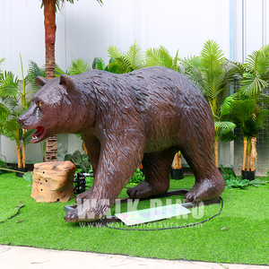 Outdoor Grande Moderno Silicone Animação Robô Espuma Animatronic Animal Urso Marrom Vida Tamanho Urso Marrom - Product Image 1