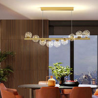 Lustre suspendu moderne de luxe minimaliste pour restaurant, en fer, design haricot magique, éclairage de salle à manger