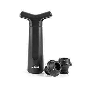 Pompa per vuoto manuale Lacor per bottiglie di vino con 2 guarnizioni nere - Product Image 1