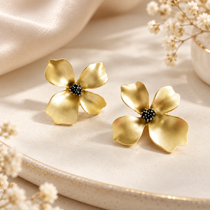Pendientes de flor de lirio para mujer, diseño floral, accesorios para las orejas de uso diario - Product Image 1