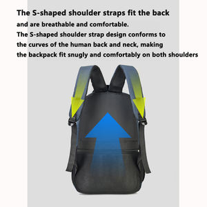 Mochila Escolar Unisex Personalizable de Poliéster Inteligente con Puerto USB, Patrón de Letras y Logotipo Personalizado para Laptop - Product Image 3